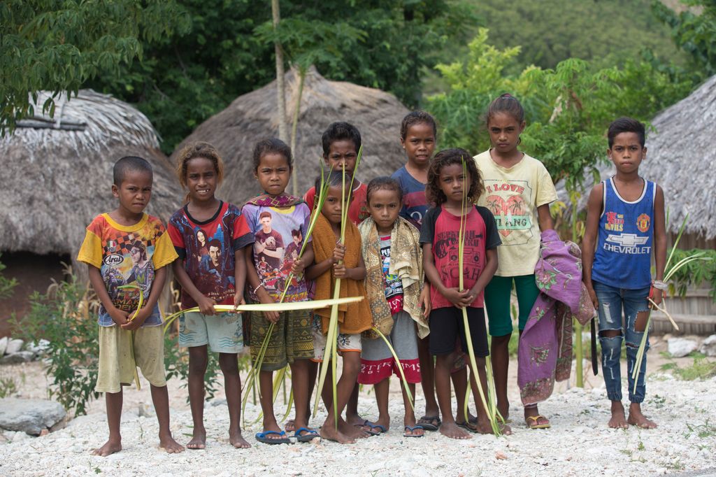 Dorfkinder, Kolbano, Westtimor
